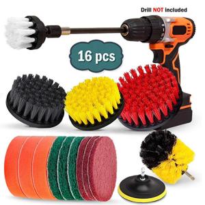 Wholesale 16PCs PP Electric Drill Brush Set For Car Wash Household Cleaning from china suppliers