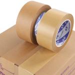 Brown Reinforced Gummed Kraft Paper Tape Handwriting Fiber Jumbo Rolls