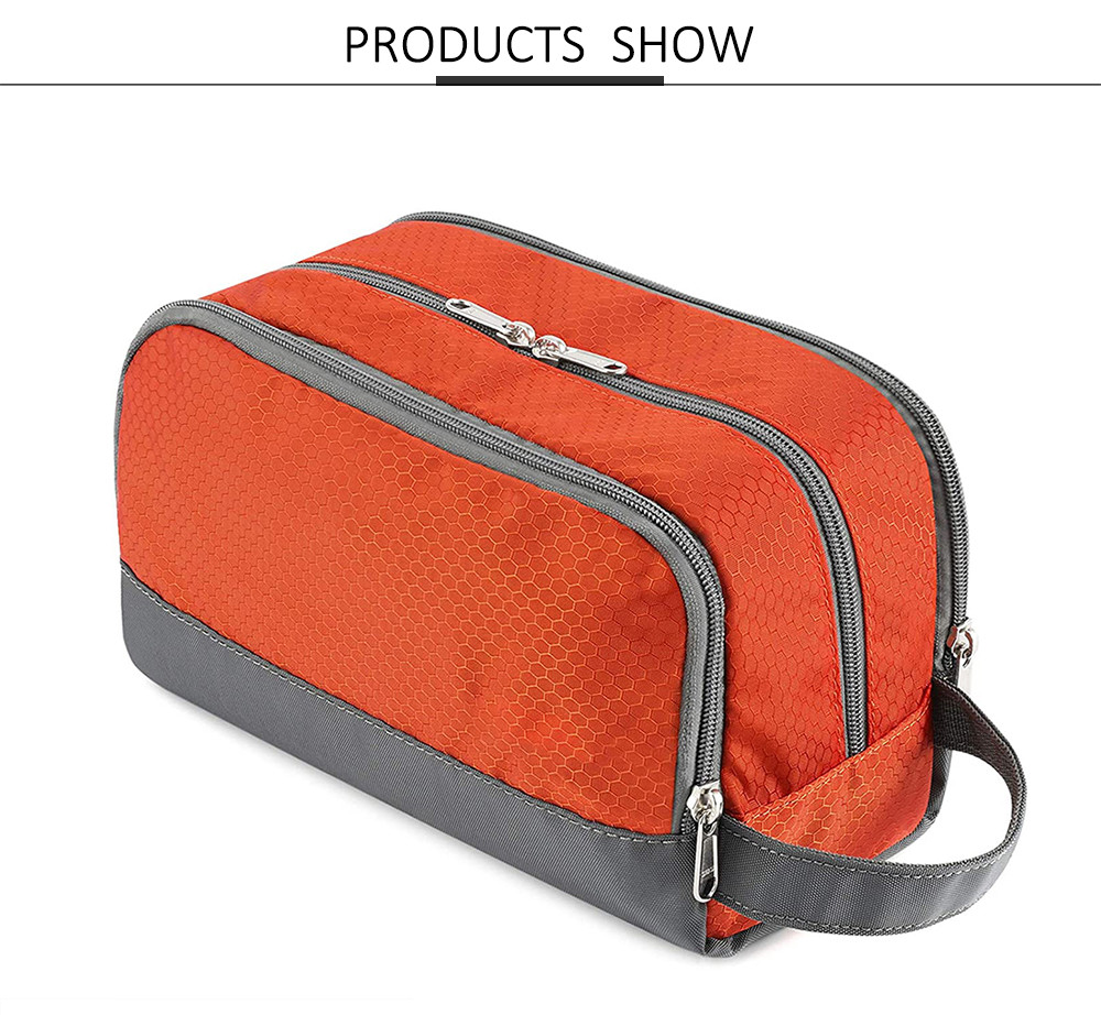 Zippered Unisex Nylon Travel Toiletry Organizer