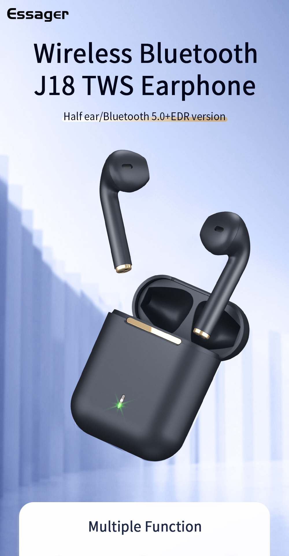 J18 ANC HiFi Wireless Sound Stereo True Wireless Headset Earbuds J18 Handsfree Earphones