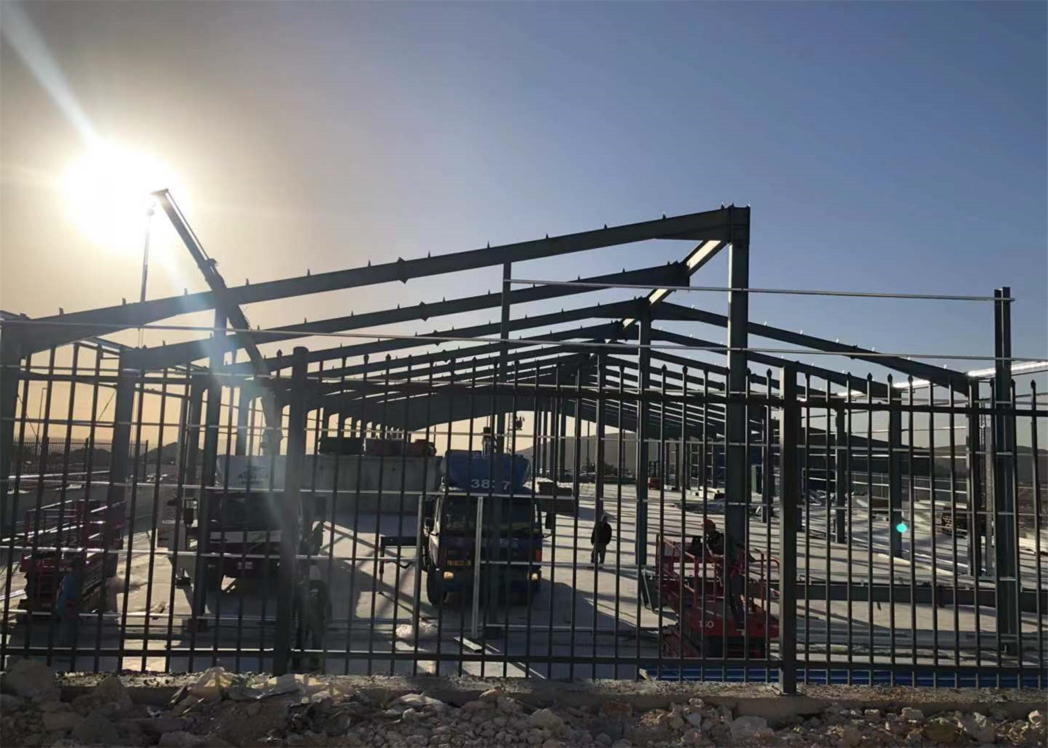 Large Project Light Steel Structure Warehouse For Construction Site Anti Seismic
