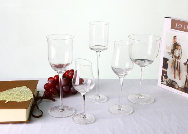 Lead Free Airline Hand Blown Wine Goblets For Wedding Party
