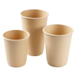 Wholesale 8oz PE/PLA Film Compostable Double Wall Cups Paper Tableware Durable from china suppliers