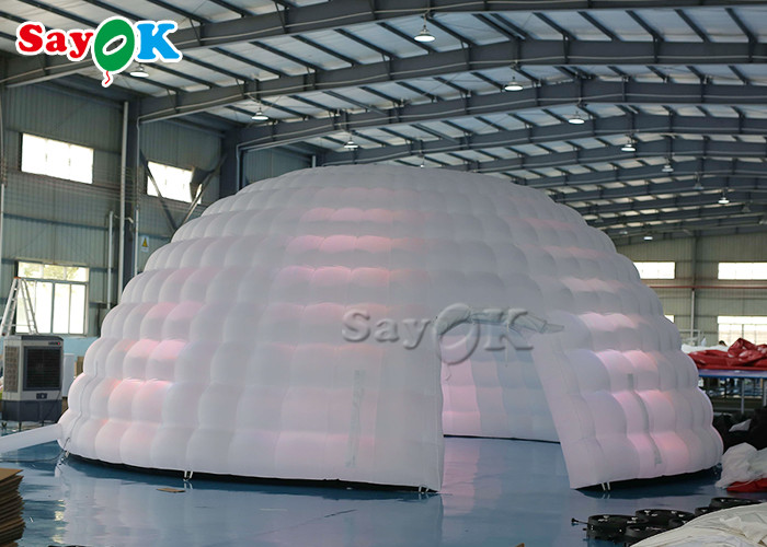 Outdoor Camping 8m Big Led Light Inflatable Dome Event Tent Inflatable Igloo Tent