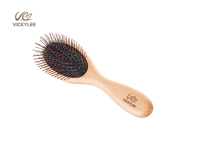Slender Oval Shape 23cm Wooden Handle Hair Brush