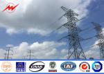 Transmission Line Hot rolled coil Steel Power Pole 33kv 10m / electric utility