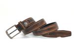 Brown Color Men Genuine Leather Dress Belt , Handmade 100% Cow Leather Strap
