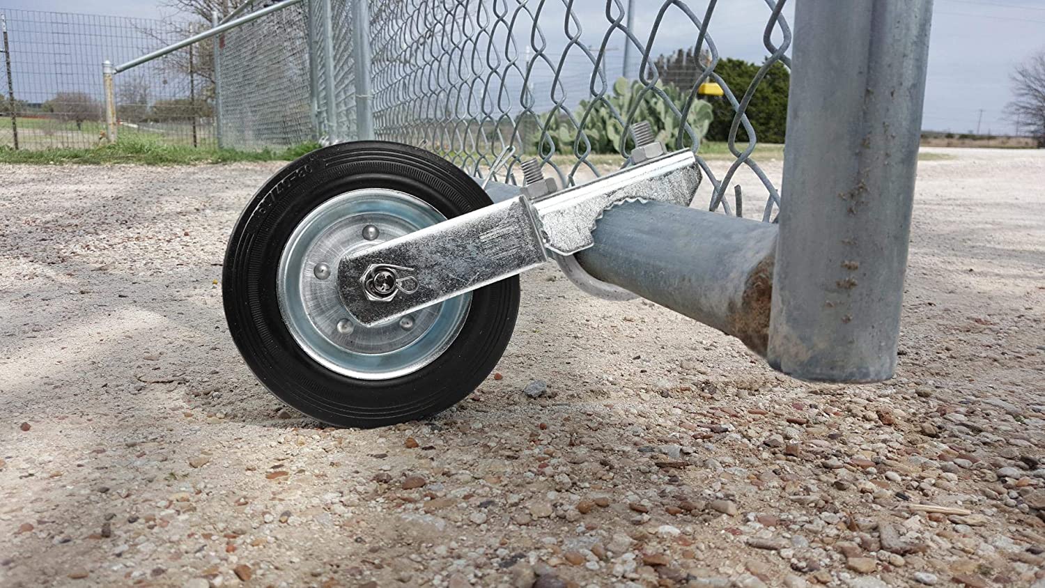 6" Gate Wheel Gate Support Wheel for Chain Link Fence Swing Gate