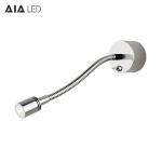 IP40 wall mounted flexible wall reading light 3W interior wall reading lamp for
