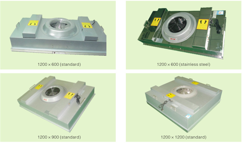 CE HEPA Fan Filter Unit FFU For 100 Laboratory Cleanroom Ceiling 350mm Height