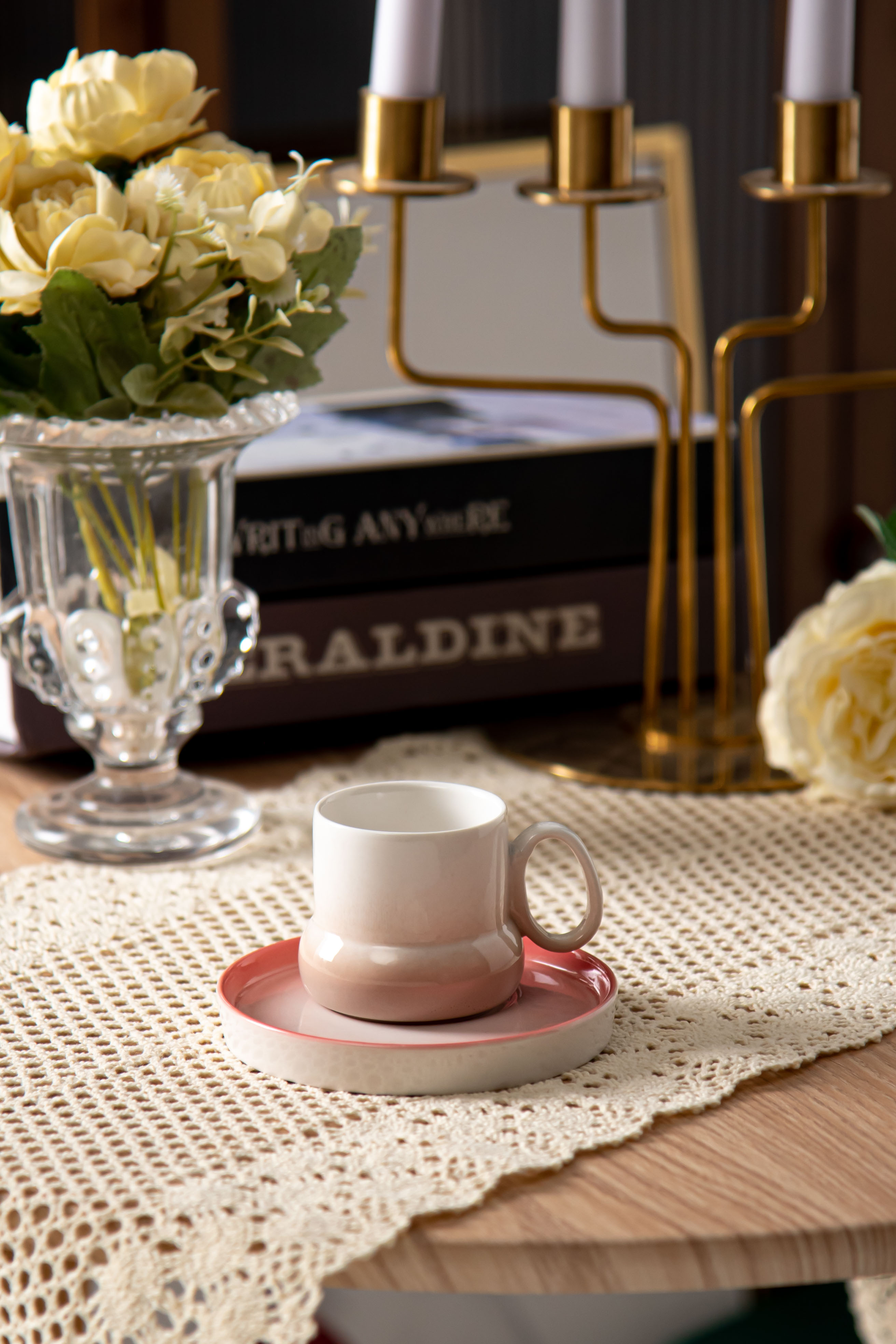 Ceramic Coffee Cups And Saucers Luxury Bulk Tea Cup For Occasion Business Gifts