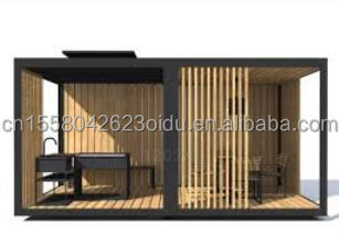 Outdoor Modern Design Expandable Container Home Prefabricated Wooden Structure Large Glass Sunroom for Family Couple Hotel