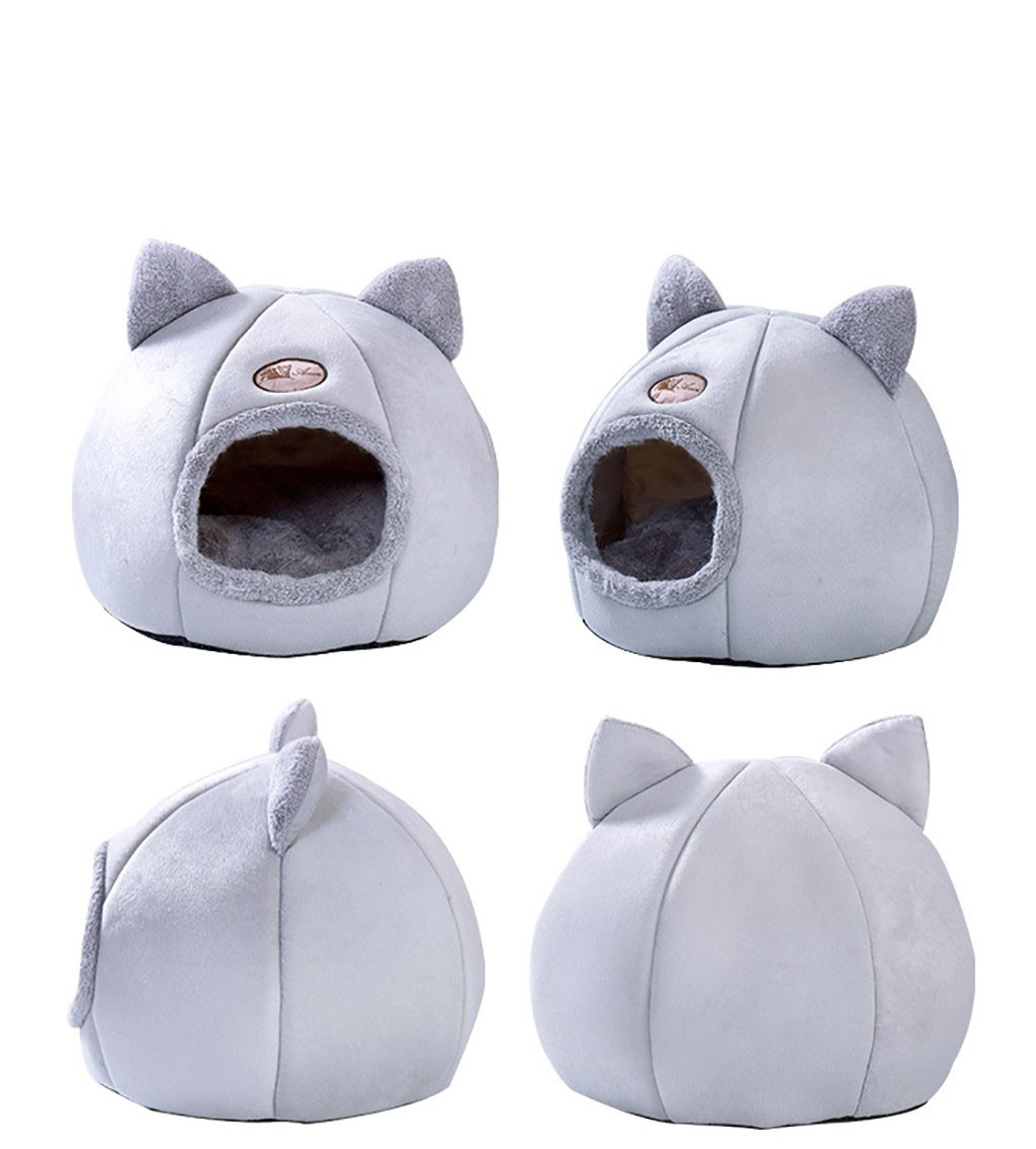 Coral Fleece Pet Bed Cats Sleeping Bag Winter Warm Small Cat Beds