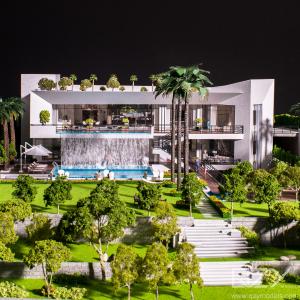 Wholesale DAR GLOBAL Monochrome Architecture Structural Model 1/50 Saudi Arabia Versace Villa from china suppliers