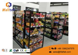 Wholesale Grocery Customized Shop Display Fittings Rust Resistance Black Gondola Shelving from china suppliers