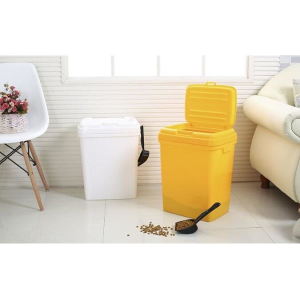 40L 15kgs 17lbs high quality stocked customized pet food storage container bucket dispenser dog food can box for dog cat