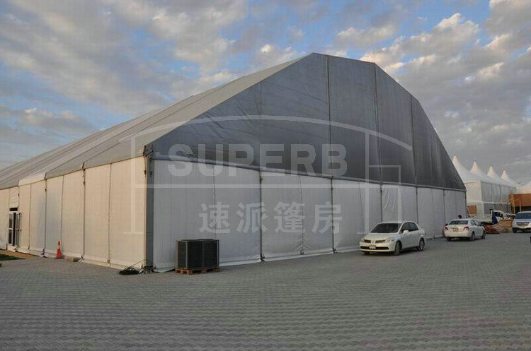 White Waterproof Industrial Aluminum Frame Tent For Storage Warehouse
