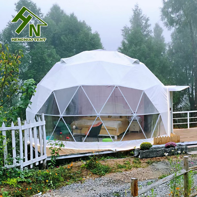 Hotel Diameter 6m Geodesic Dome Tent White ISO9001 For 2 People