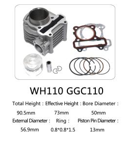 Wholesale WH110 85mm Total Height Motorcycle Cylinder Kit , 110cc Cylinder Repair Kit from china suppliers