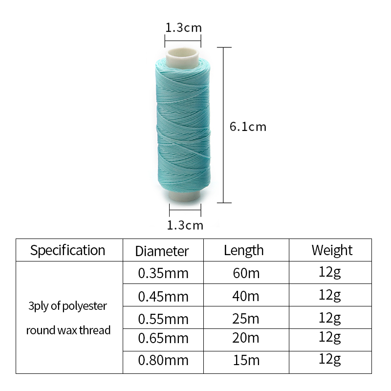 85 Colorful Round 0.45mm Line Bracelet Necklace Jewelry Hand-stitched Braided Sewing Waxed Thread Dyed Pattern