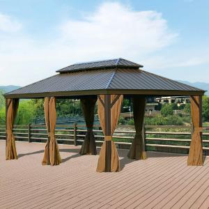 Wholesale Outdoor Hardtop Gazebo With Galvanized Steel Double Roof For Lawns And Gardens from china suppliers