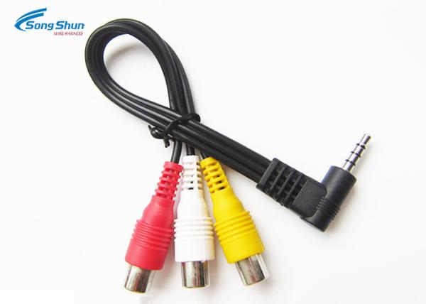 Video Audio Cable Cord 3 RCA Male Plug To RCA Stereo DC 3.5mm 4 Pole Home