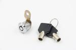 Round Brass Key Tubular Cam Lock Zinc Alloy Housing Chrome Plated
