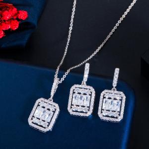 Wholesale Wedding Bridal Jewelry Sets For Women Rhinestone Crystal Jewelry Set Bracelet Earrings Female Set Jewelry Accessories from china suppliers