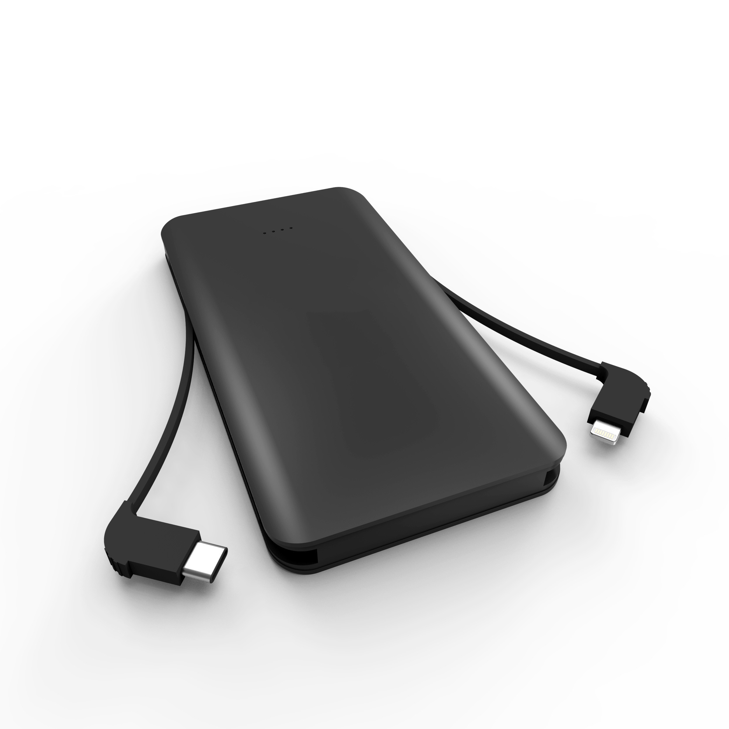 WIRELESS POWERBANK with type-c and lighting cable 8000mAh,Qi Power Bank,Portable Power Bank Charger QI Wireless Charge