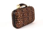 Hollow Out Style Ladies Leather Clutch Bags Luxury With Shoulder Chain