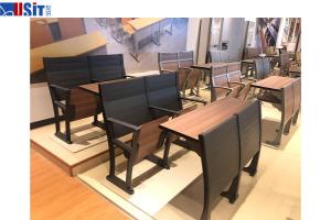 Wholesale Reading Classroom School Ladder Lecture Hall Chair Steel Backrest College Folded Desk from china suppliers