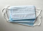Blue Non Woven Disposable Face Mask Medical Grade Environmental Friendly