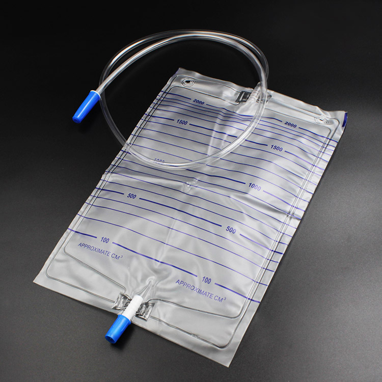 Transparent Urine Drainage Bag 2000ml With Push Pull Valve