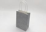 Funny Silver Christmas Party Gift Bags Full Glittered Paper Twisted Handle