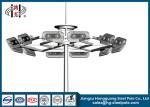 Street / Road Lighting Tubular Floodlight Poles , Outdoor Lighting Posts