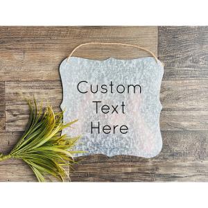 Wholesale Anti Corrosion Custom Galvanized Metal Sign Blanks For Home Outside ODM from china suppliers