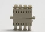 OM3 OM4 LC Quad Fiber Optic Adapter for Fiber Patch Cord , Blue / Beige / Aqua