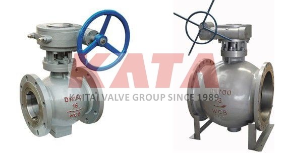 WCB Trunnion Mounted Ball Valve for throttling Flow with RF Flanged Connection