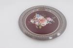 33cm Wholesale high quality SS gold bottom plate dinnerware round dinner plate