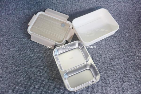 Hot sale customize single layer food container stainless steel snack rectangle