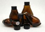Amber Small Cosmetic Containers , Essential Oil / Brown Empty Cosmetic