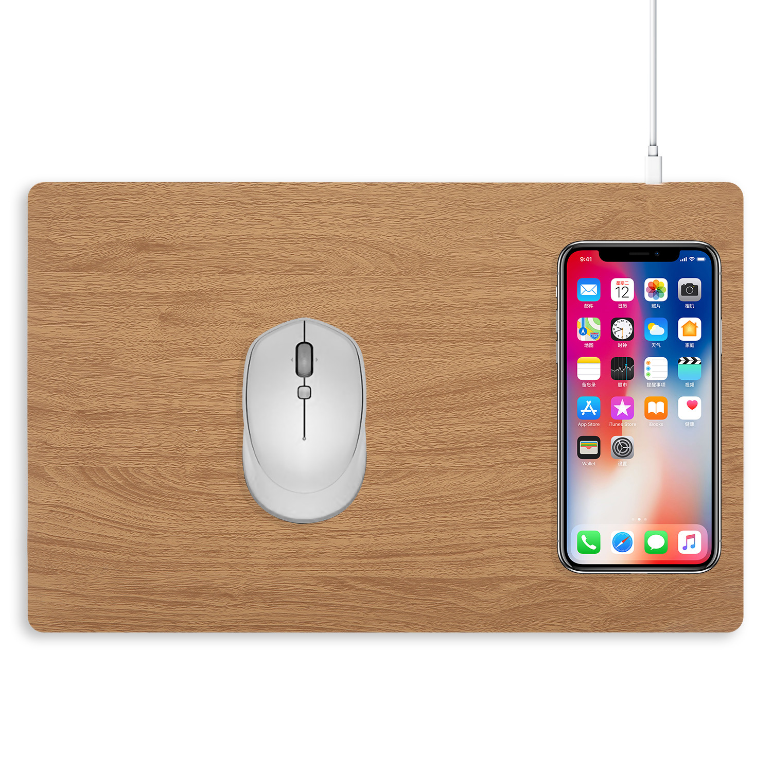 10W MOUSE PAD WIRELESS CHARGER 10w universal compatible Leather fast qi wireless charging charger mouse pad for iPhone