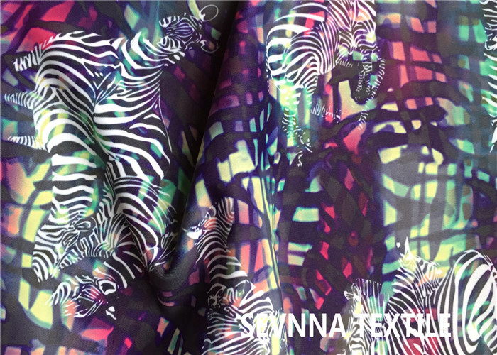 Double Side Printing Poly Spandex Fabric With Double Printing Patterns