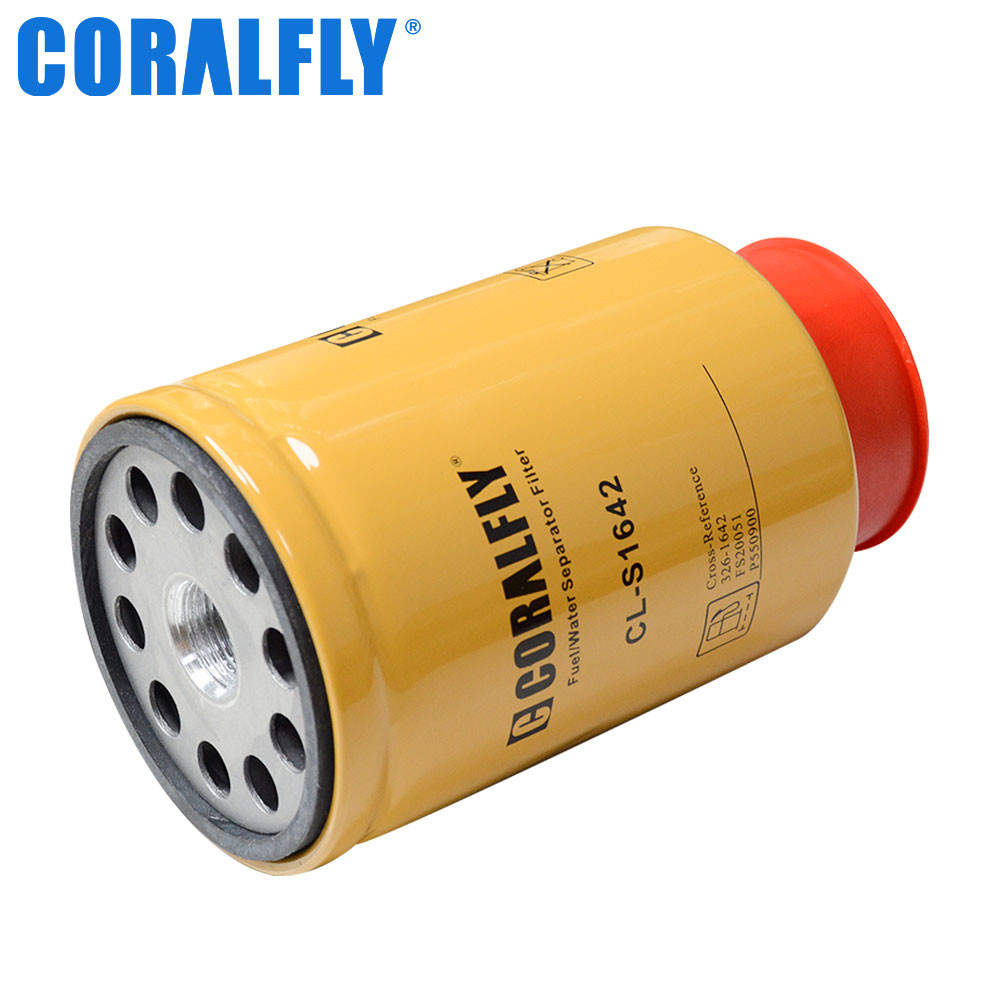 326-1642 Excavator Fuel Water Separator Filter Spin On CORALFLY Filter