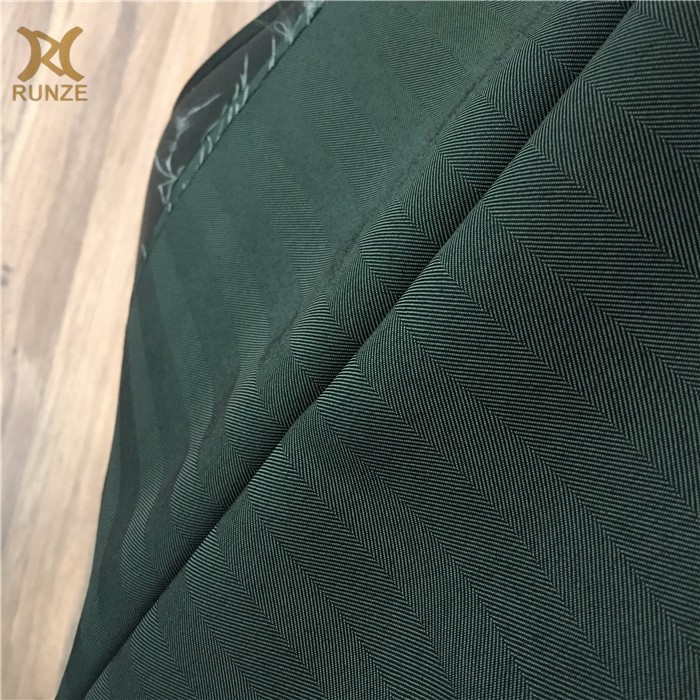 Medium Weight Black Yarn Woven Herringbone Fabric for Formal Causal Blazers 100D*100D