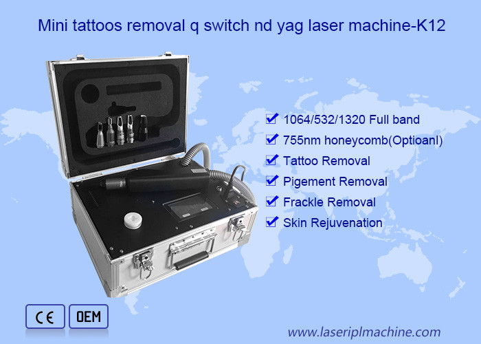 532nm 1064nm 1320nm Q Switch Nd Yag Mini Sapphire Ruby Laser Tattoo Removal Machine