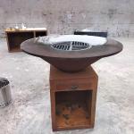 23.5 Inch Barbecue Corten Design 500mm Outdoor Wood Burning Bbq Grill