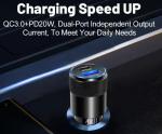 USB A Car Charger PD 60W Smart Phone Mini Car Power Adapter