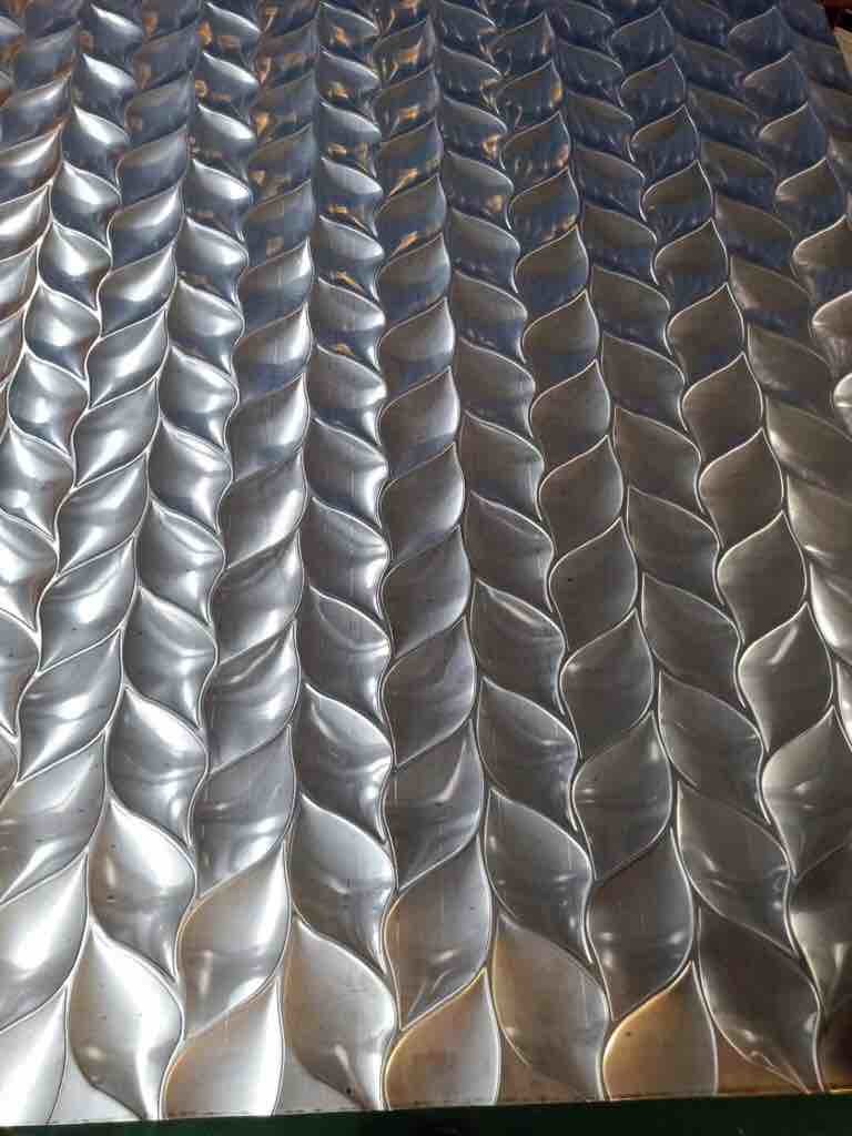 Custom Made Stainless Steel Double Color Hamered Design Sheets For Cladding Wall Systerm