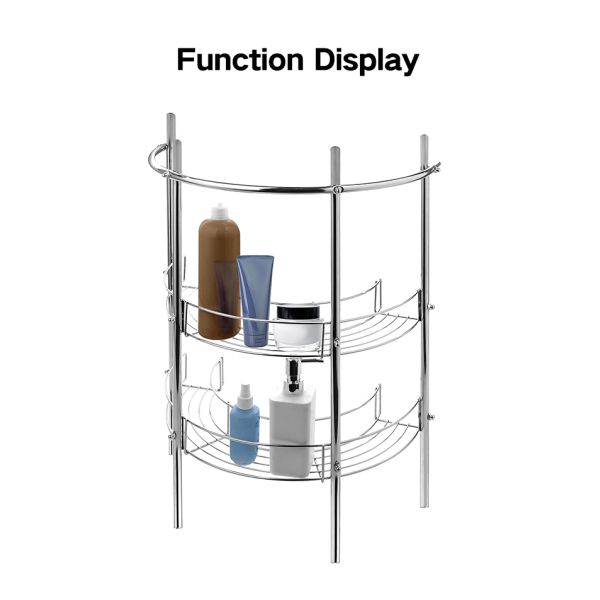 3 Tier Multipurpose Bathroom Organizer Shelf Adjustable Shelf Under Sink Storage Rack Bathroom Tool Rack
